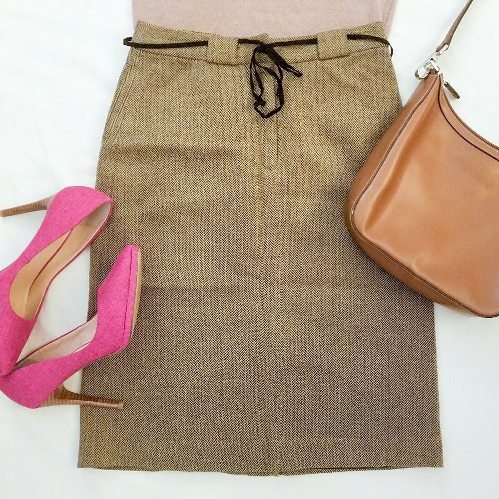 Tweed Knee Length Skirt Size 2